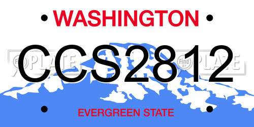 CCS2812 Washington License Plate