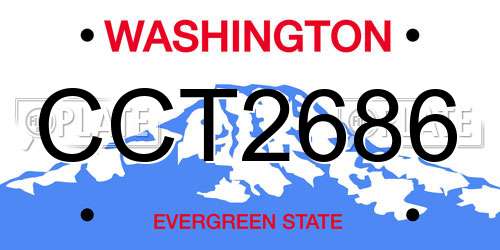 CCT2686 Washington License Plate