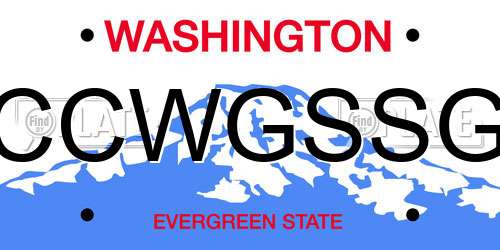 CCWGSSG Washington License Plate