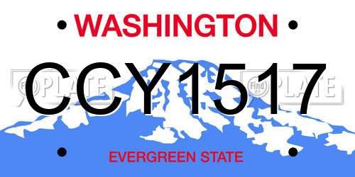 CCY1517 Washington License Plate