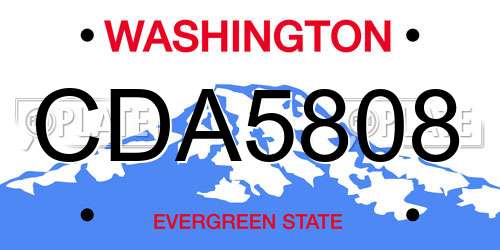 CDA5808 Washington License Plate