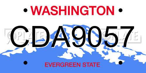 CDA9057 Washington License Plate