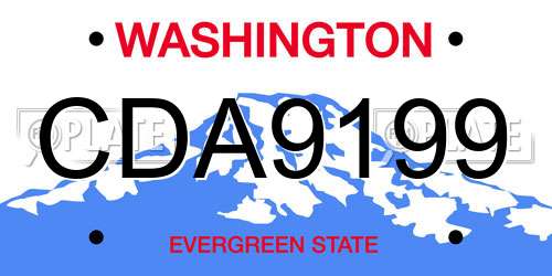 CDA9199 Washington License Plate