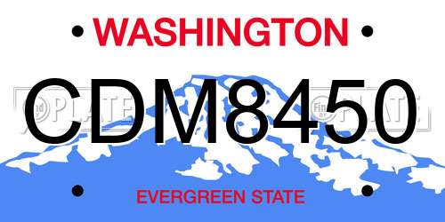 CDM8450 Washington License Plate