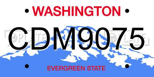 CDM9075 Washington License Plate