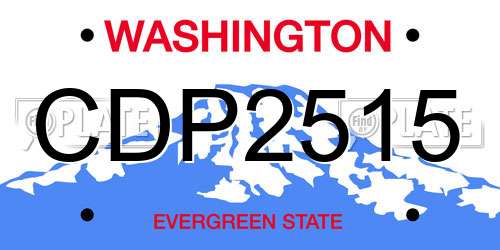 CDP2515 Washington License Plate