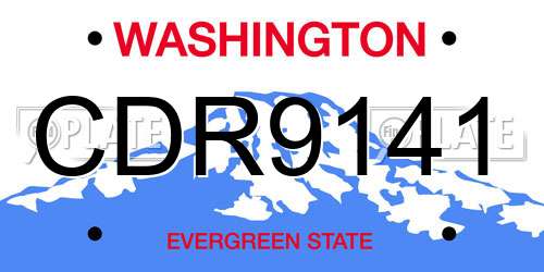 CDR9141 Washington License Plate