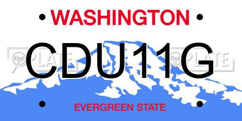 CDU11G Washington License Plate