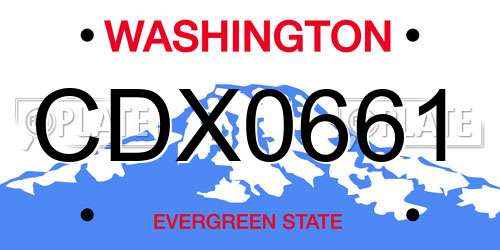 CDX0661 Washington License Plate