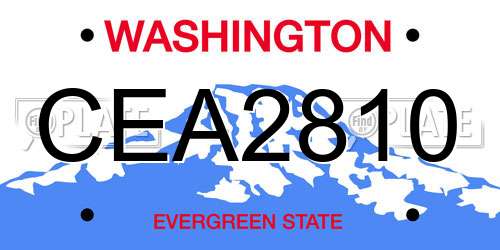 CEA2810 Washington License Plate