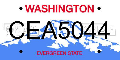 CEA5044 Washington License Plate