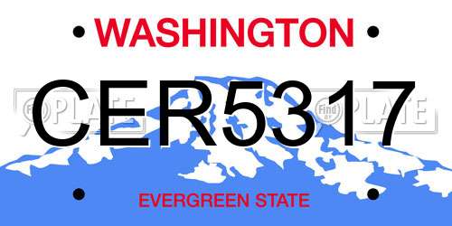CER5317 Washington License Plate
