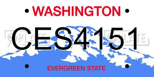 CES4151 Washington License Plate