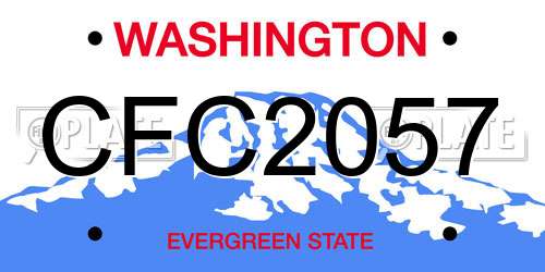 CFC2057 Washington License Plate