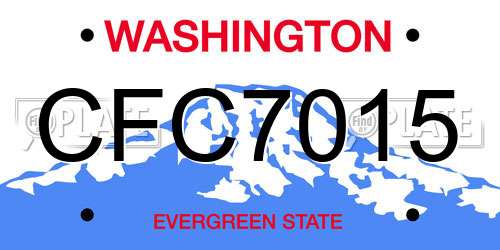 CFC7015 Washington License Plate