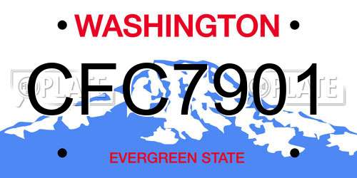 CFC7901 Washington License Plate