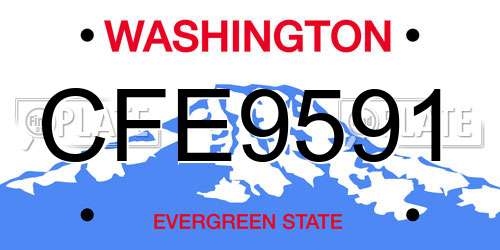 CFE9591 Washington License Plate