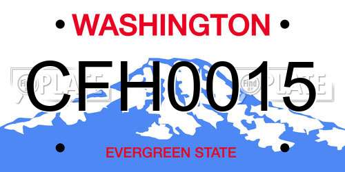 CFH0015 Washington License Plate