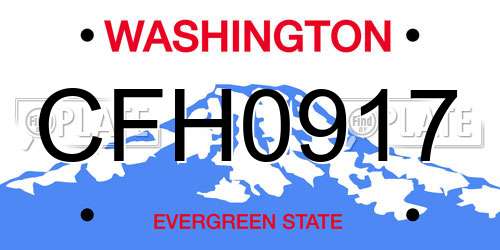 CFH0917 Washington License Plate