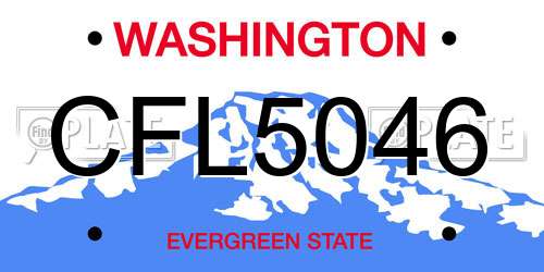 CFL5046 Washington License Plate