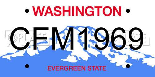 CFM1969 Washington License Plate