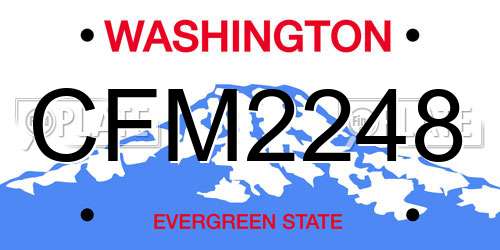 CFM2248 Washington License Plate