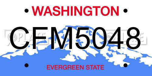 CFM5048 Washington License Plate