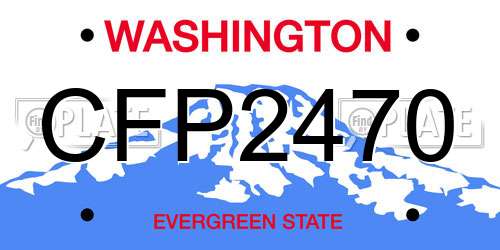 CFP2470 Washington License Plate