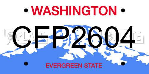CFP2604 Washington License Plate