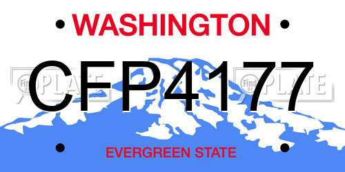 CFP4177 Washington License Plate