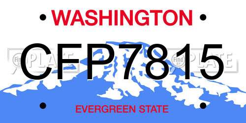 CFP7815 Washington License Plate