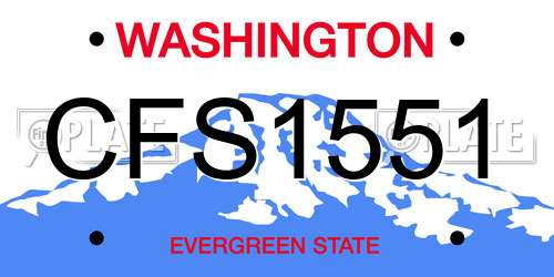 CFS1551 Washington License Plate