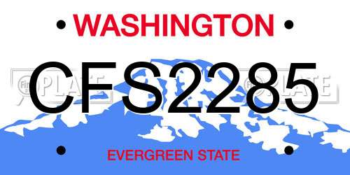 CFS2285 Washington License Plate
