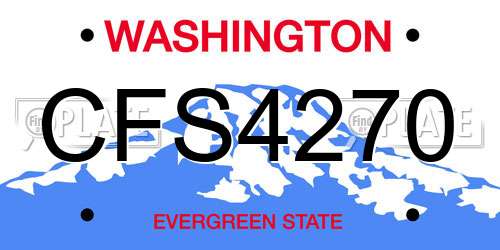 CFS4270 Washington License Plate