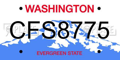 CFS8775 Washington License Plate