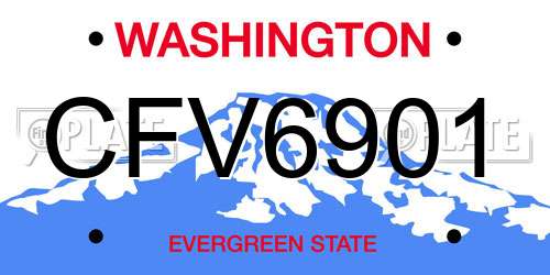 CFV6901 Washington License Plate