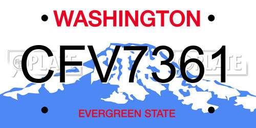 CFV7361 Washington License Plate
