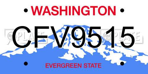 CFV9515 Washington License Plate