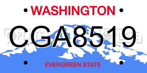 CGA8519 Washington License Plate