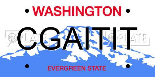 CGAITIT Washington License Plate
