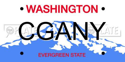 CGANY Washington License Plate