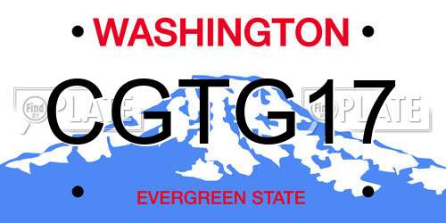 CGTG17 Washington License Plate