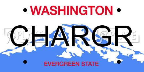CHARGR Washington License Plate