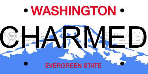 CHARMED Washington License Plate