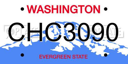 CHC3090 Washington License Plate
