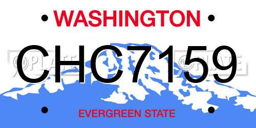 CHC7159 Washington License Plate
