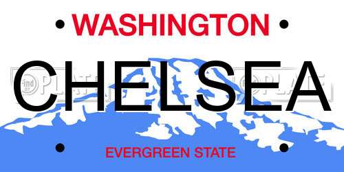 CHELSEA Washington License Plate