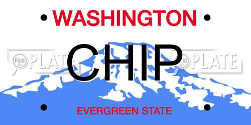 CHIP Washington License Plate