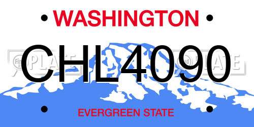 CHL4090 Washington License Plate