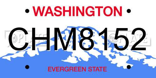 CHM8152 Washington License Plate